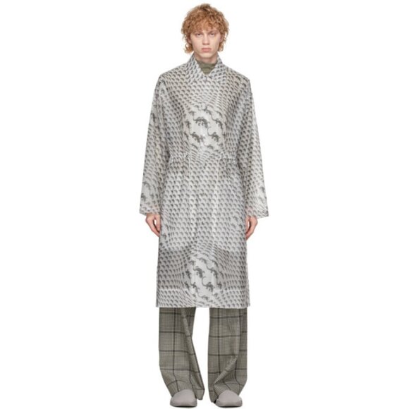 Marine Serre All Over Lizard Print Longline PVC Raincoat Size M - Picture 1 of 13